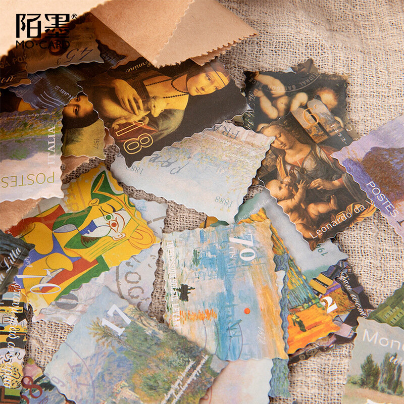 1 صندوق القرطاسية ملصقات ختم ملصقات الزخرفية سكرابوكينغ مذكرات Diy بها بنفسك مجلة النبات زهرة السفر الرجعية ملصقات