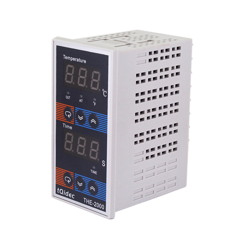 شاشة ديجيتال درجة الحرارة جهاز ضبط الوقت 0 ~ 400 ℃ قابل للتعديل لختم الساخن Mchine فرن K نوع الحرارية تتابع الإخراج