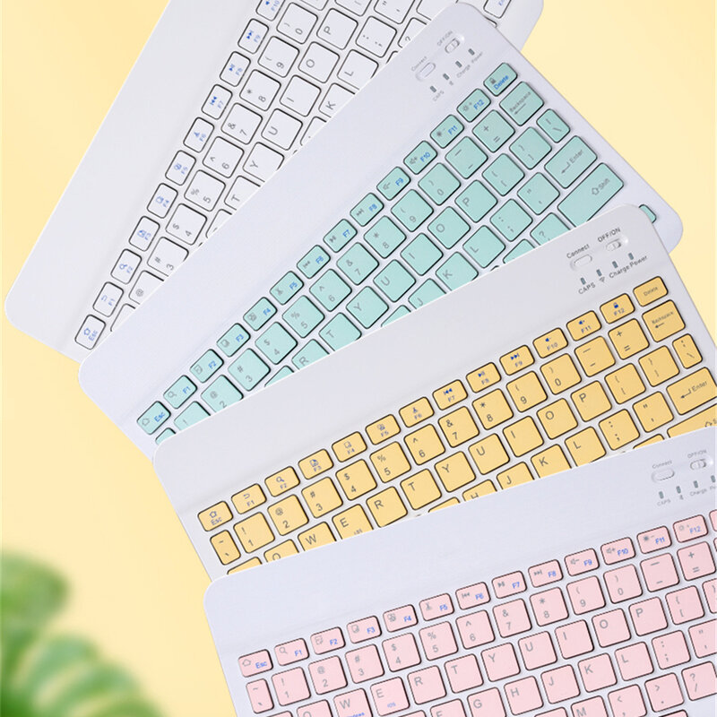 7 بوصة 10 بوصة الملونة الإنجليزية لوحة المفاتيح الماوس لأجهزة الأندرويد اللوحي لباد 9.7 10.5 لوحة مفاتيح لاسلكية صغيرة بلوتوث لوحة المفاتيح