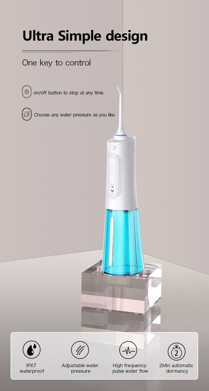 أداة ري الفم لطب الأسنان الخيط المحمولة جهاز تنظيف الأسنان بالماء تبييض الأسنان USB قابلة للشحن الأسنان المياه الأسنان WhiteningJet الخيط