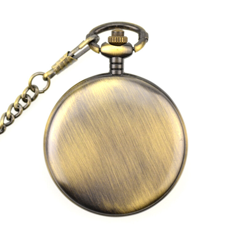 جديد فريد ريترو برونزية ساعة جيب es الغزلان تصميم ساعة جيب كوارتز ساعة جيب مع فوب سلسلة رجالي إمرأة هدايا