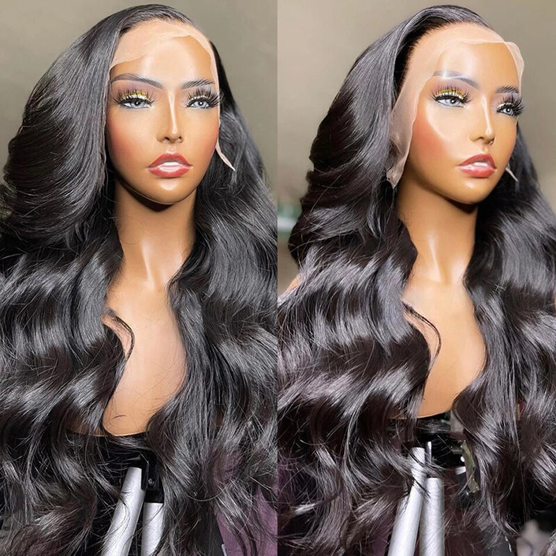 30 32 Inch Body Wave 13X6 Transparent Glueless Lace Front Wig Brazilian Natural Human Hair 13x4 Lace Frontal Wig 4X4 Closure Wig