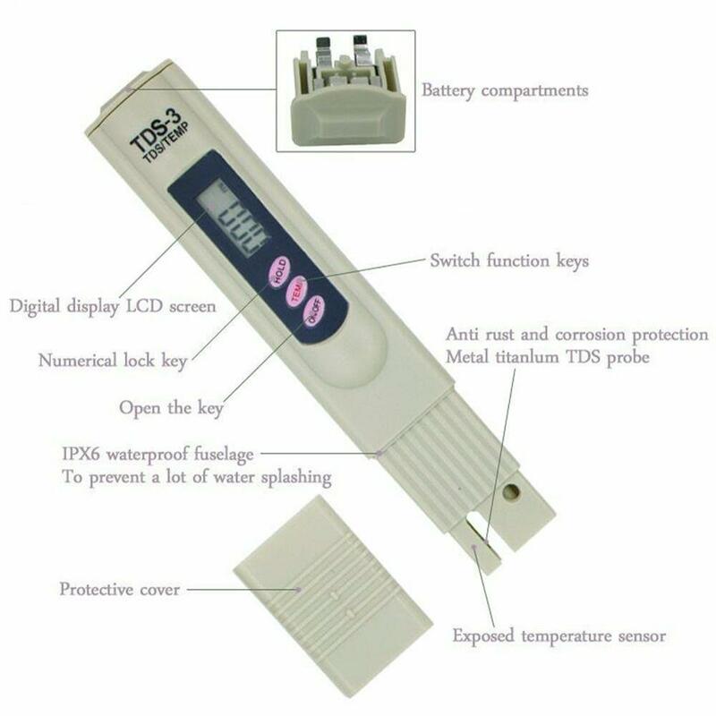 1 قطعة المحمولة القلم المحمولة الرقمية المياه متر نوعية فلتر TDS الطهارة متر قياس المياه اختبار
