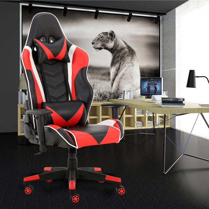 كراسي مكتب الألعاب 160 درجة مستلق كرسي الكمبيوتر مريح الكمبيوتر التنفيذي مقاعد المتسابق كرسي الكلمة كرسي