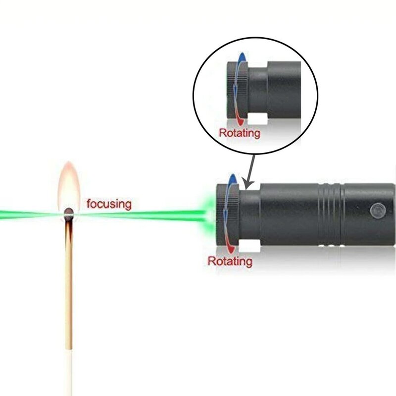 مؤشر ليزر أحمر أخضر قوي 10000 متر 5mw ليزر 303 البصر التركيز قابل للتعديل حرق الليزر الشعلة القلم 18650 شحن