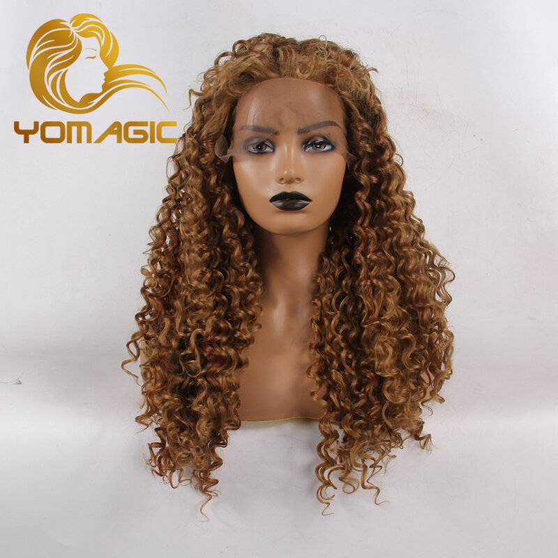 Yomagic بني داكن اللون الاصطناعية الشعر الدانتيل الجبهة الباروكات للنساء خط الشعر الطبيعي ل تأثيري غلويليس الدانتيل الباروكات