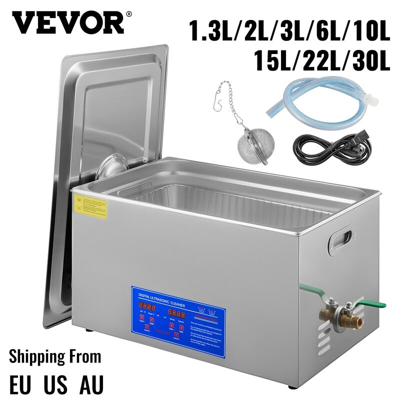 VEVOR 1.3L 2L 3L 6L 10L 15L 22L 30L بالموجات فوق الصوتية الأنظف Lave-أطباق غسالة محمولة غسالة بالموجات فوق الصوتية الأجهزة المنزلية