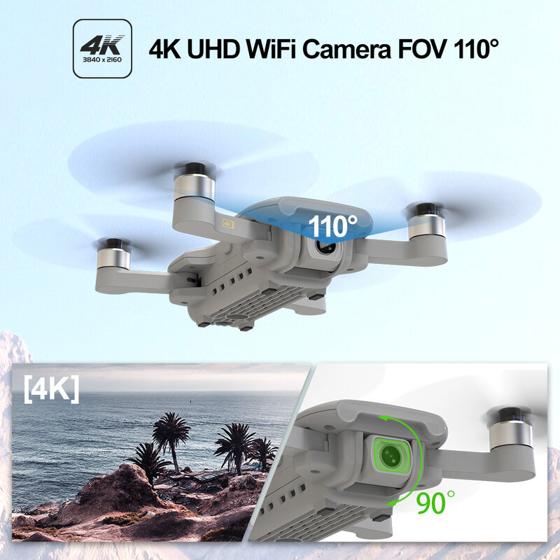 الحجر المقدس HS510 4K HD كاميرا لتحديد المواقع بدون طيار 5GHz FPV كوادكوبتر المضادة للاهتزاز تدفق البصرية لتحديد المواقع فرش السيارات مع حقيبة