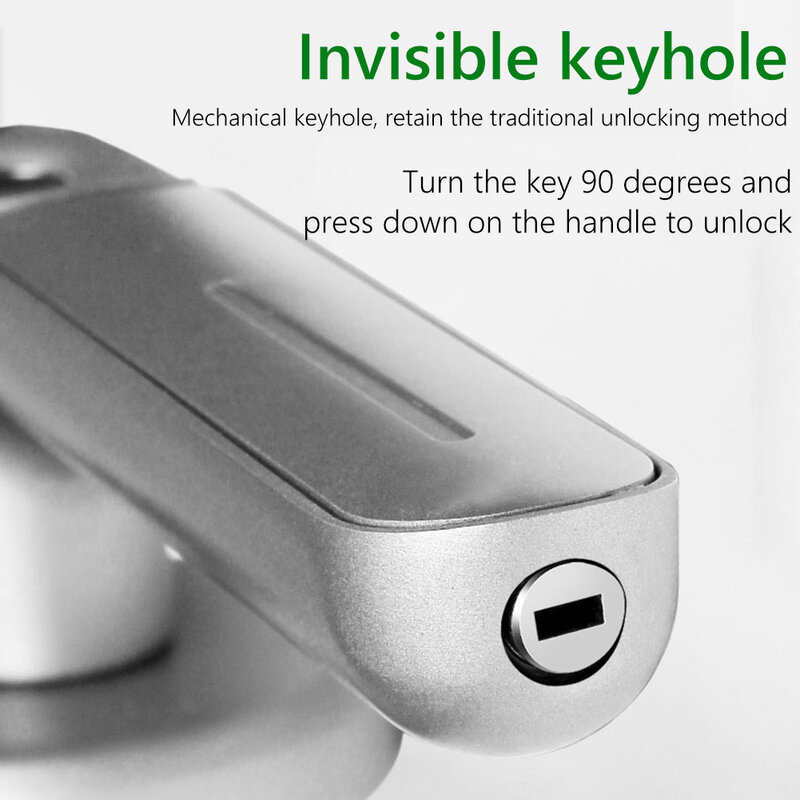 بصمة مقبض الباب USB قابلة للشحن مكافحة سرقة الذكية الكهربائية البيومترية بدون مفتاح دخول الأمن مع 2 مفاتيح للمنزل