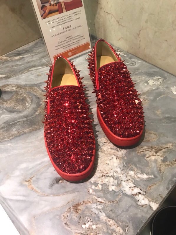 فاخر مصمم النساء حذاء أحمر الهيب هوب أحذية رياضية الكلاسيكية فاسق الرجال المتسكعون الأحمر قيعان الانزلاق على جلد حذاء كاجوال Vip حجم كبير