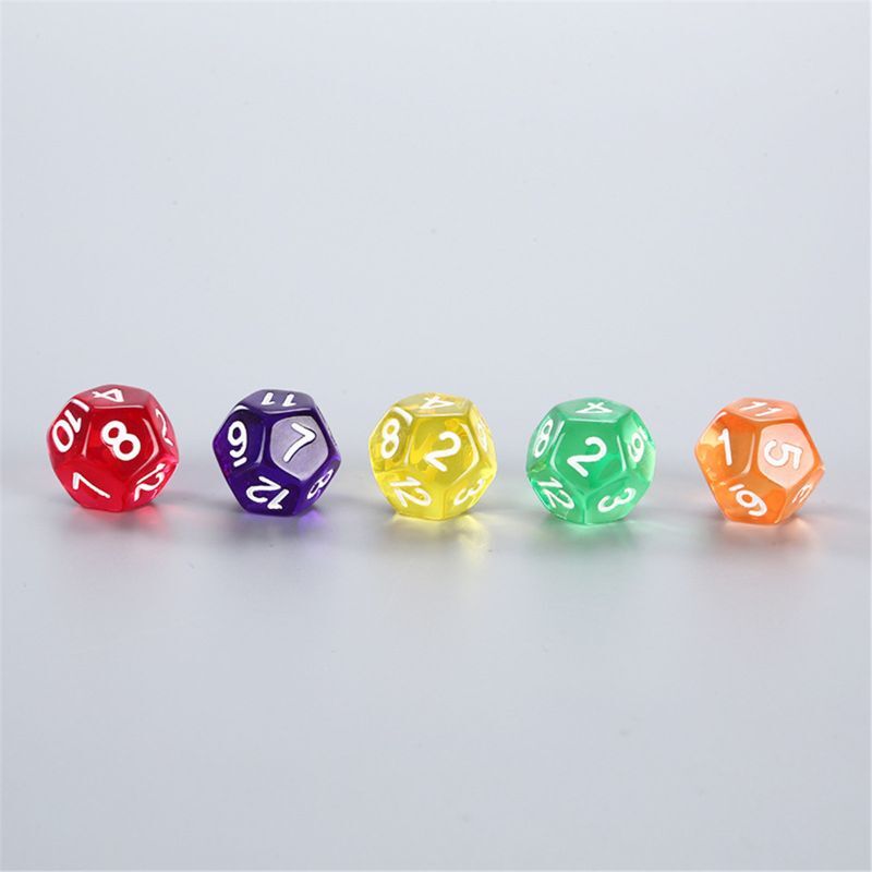 النردات لعبة 25 عدد حلو حزمة من 12 الوجهين النرد-متعدد الملونة تشكيلة من D12 حار جديد
