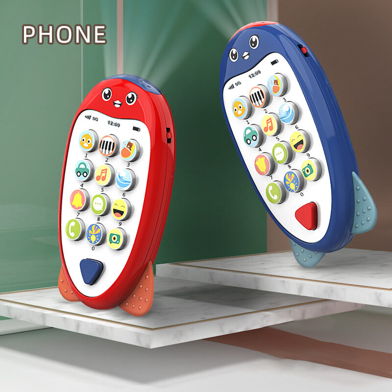 الطفل الإلكترونية الهاتف اللعب عضاضة الموسيقى الطفولة المبكرة ألعاب تعليمية متعددة الوظائف محاكاة الهاتف اللعب 2021