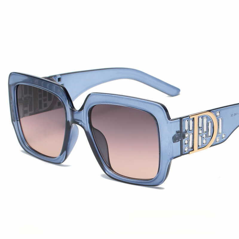 المتضخم النظارات الشمسية التدرج نظارات شمسية للرجال كول قطعة واحدة ماركة مصمم النساء الرجال العلامة التجارية الأسود ساحة ظلال UV400