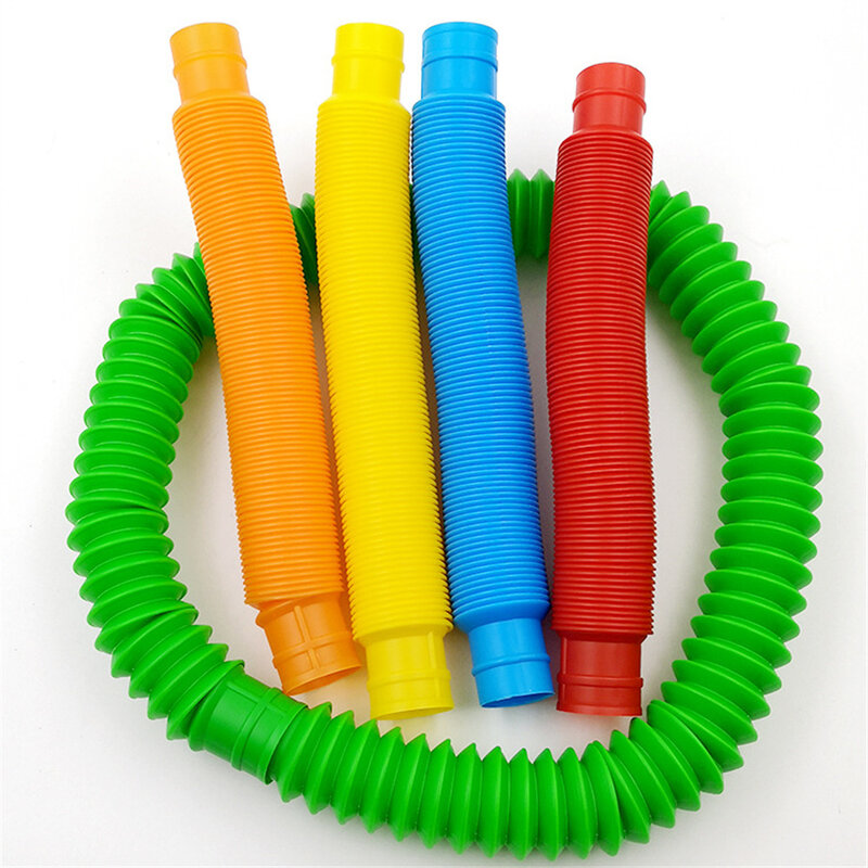 لعبة أنبوب ملون البلاستيك ألعاب متململة الحسية مكافحة الإجهاد تململ دائرة تطوير مضحك التعليمية للطي لعبة أطفال هدية
