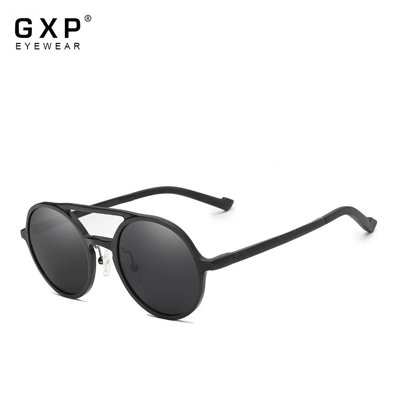 GXP 2020 Steampunk من الكلاسيكية الألومنيوم جولة عدسة النظارات الشمسية الرجال الاستقطاب نظارات الشمس القيادة الرجال نظارات