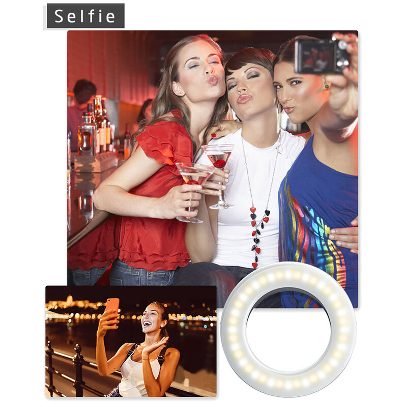 التصوير عكس الضوء ملء ضوء Selfie حلقة ضوء يوتيوب الهاتف مصباح LED صغير الفيديو العالمي آيفون سامسونج هواوي شاومي