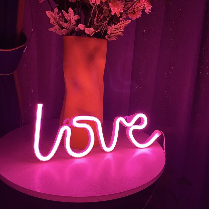 عيد الحب الحب ضوء النيون LED النيون تسجيل الديكور الجدار مصباح لعشاق هدية حفل زفاف الذكرى ديكور أضواء ليلية