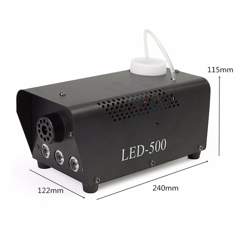 آلة ضباب دخاني لاسلكية RGB LED صغيرة 500 واط تعمل بالديسكو DJ حفلة عيد الميلاد مع جهاز تحكم عن بعد LED مبيد EU Plug #5