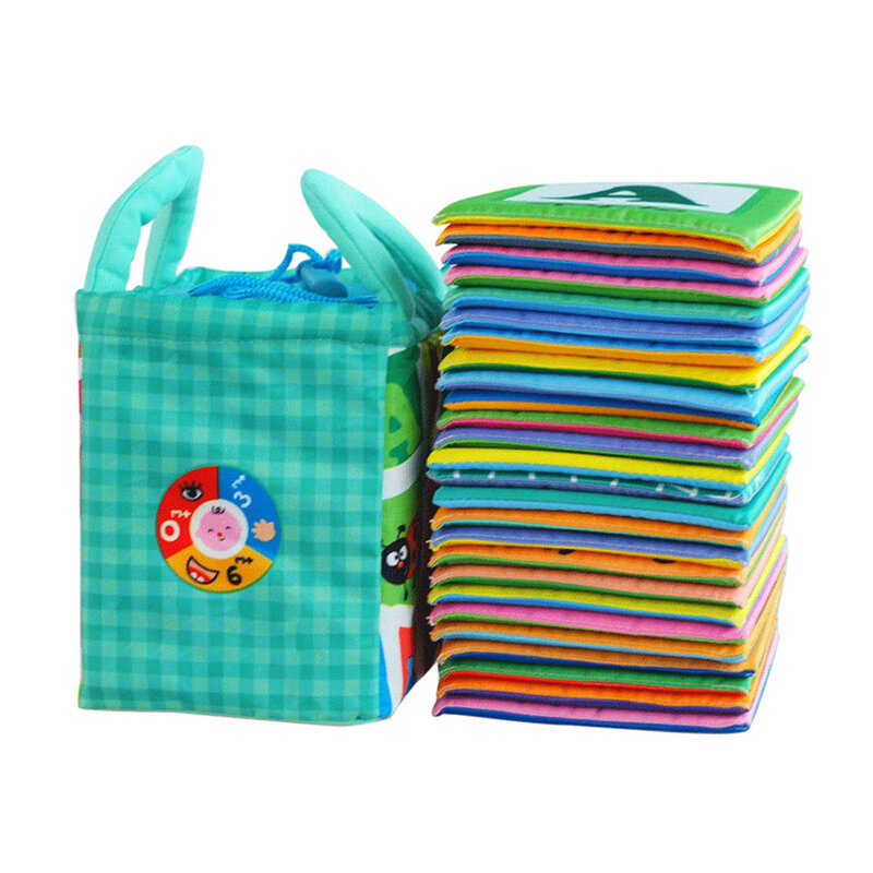 26 قطعة بطاقات الأبجدية الناعمة مع حقيبة ملابس الطفل لعبة التعلم المبكر ألعاب تعليمية هدية عيد ميلاد للأطفال طفل أطفال