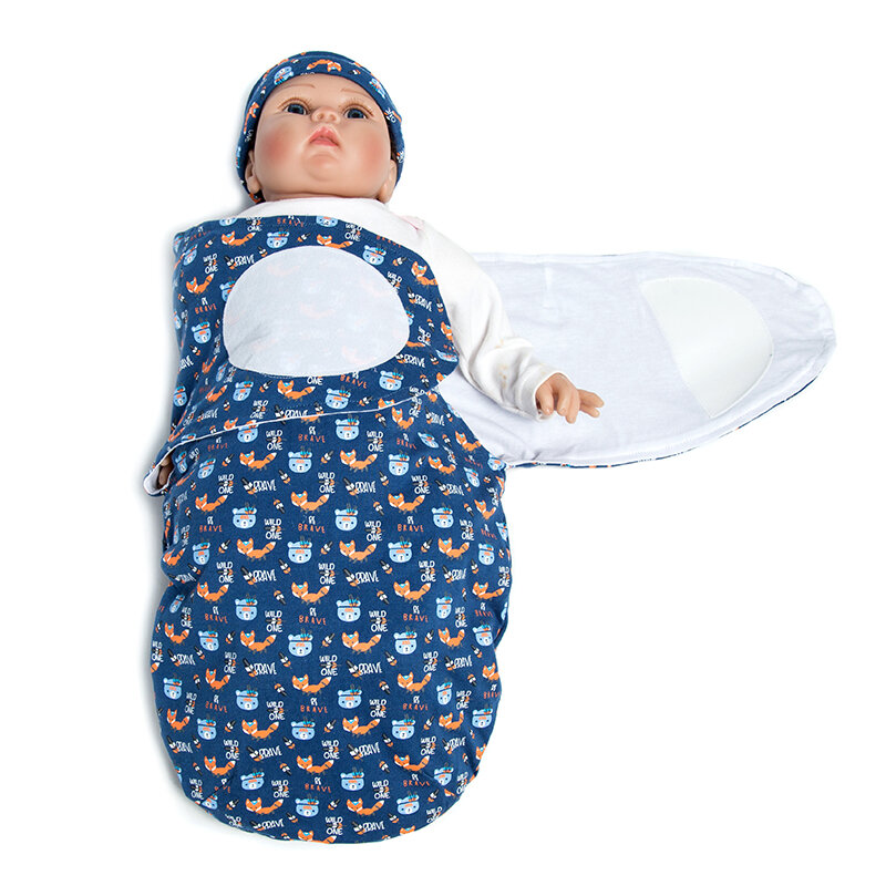2 قطعة/الحزمة المولود الجديد قماط التفاف ل 0-3 شهر الرضع طفل كيس النوم