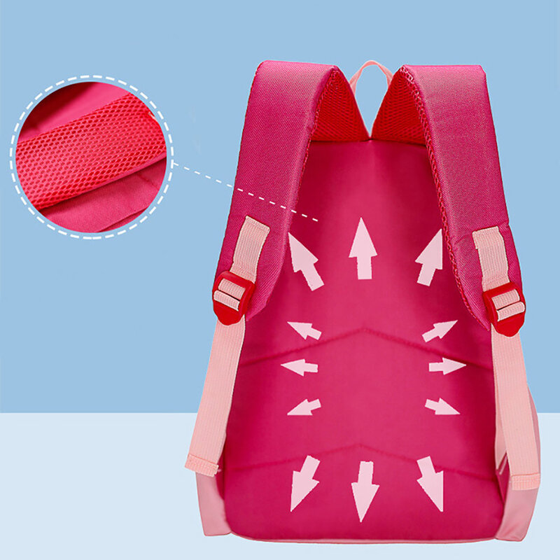 الوردي المجمدة الأرجواني الكرتون الأميرة عائشة نمط طباعة موضة الاتجاه فتاة حقيبة مدرسية سنو وايت لطيف للأطفال حقيبة مدرسية للأطفال