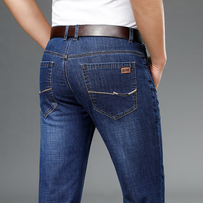 الربيع الصيف 2021 بنطال جينز رجالي s الأعمال يتأهل الجينز السراويل للأعمال السراويل بنطال جينز رجالي الأزرق والأسود ألوان S6020 29-40