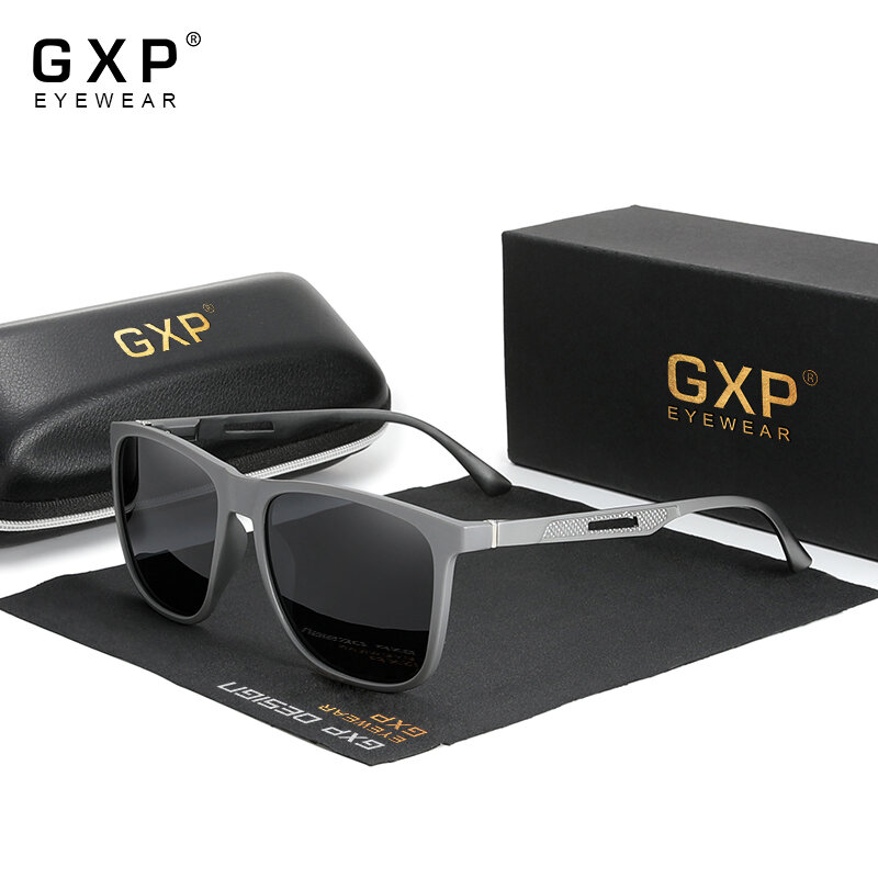 GXP 2021 بوتيك TR90 الإطار الألومنيوم الرجال القيادة الاستقطاب النظارات الشمسية النساء مربع ظلال UV400 عدسة Oculos دي سول