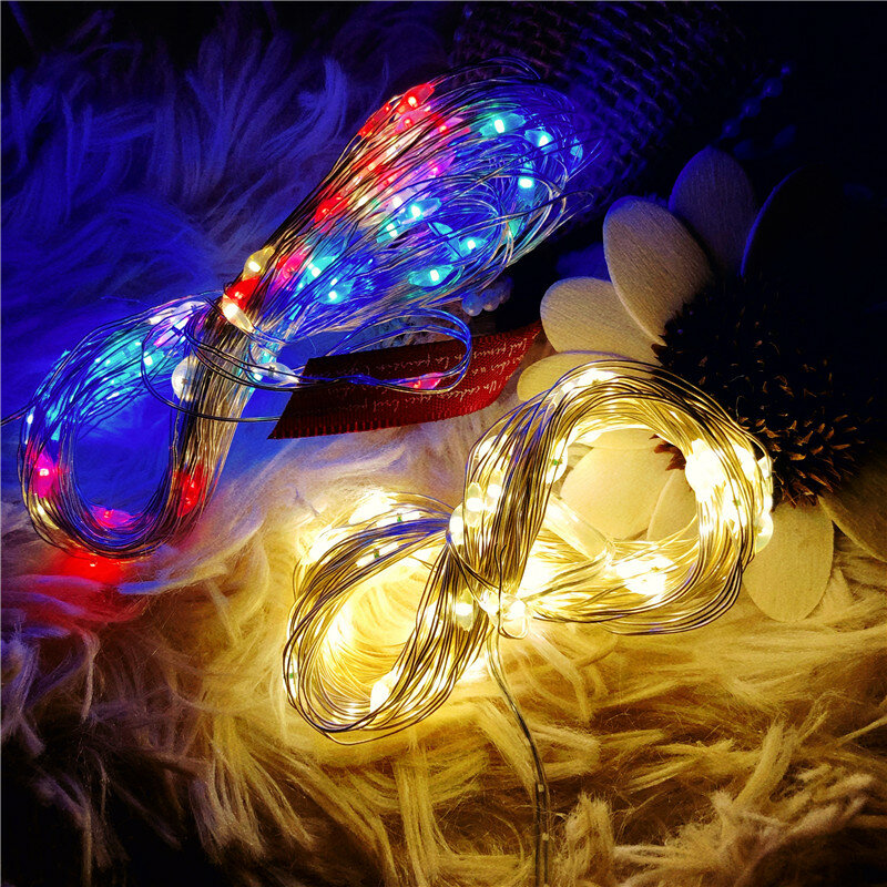 شريط إضاءة LED يعمل بالبطارية ، 1 م ، 2 م ، 5 م أو 10 م ، لعيد الميلاد ، خرافية ، لعيد الميلاد ، للاستخدام في الهواء الطلق