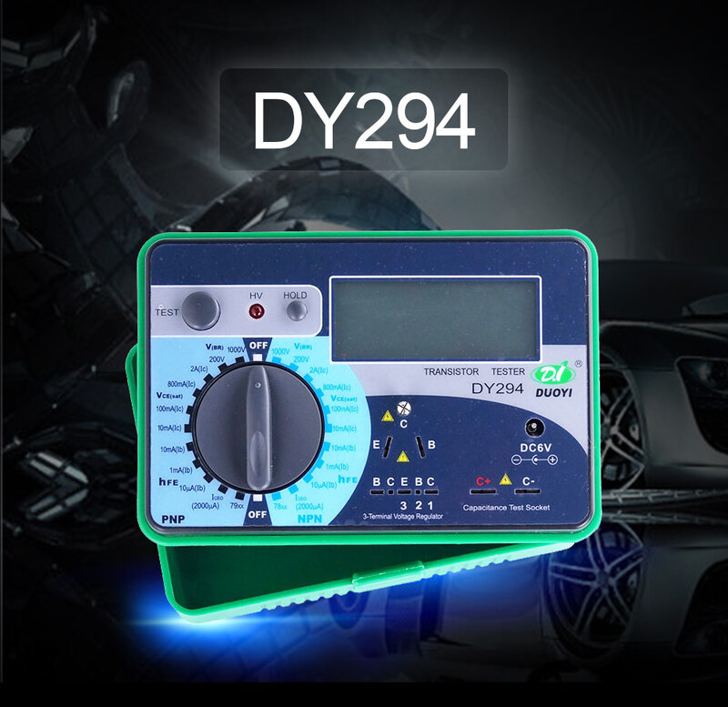 DY294 متعددة الوظائف الرقمية الترانزستور محلل اختبار أشباه الموصلات صمام ثنائي ثلاثي المسار عكس التيار المتناوب تيار مستمر الجهد السعة FET