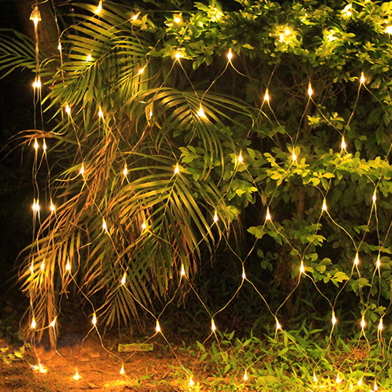 LED عيد الميلاد صافي ضوء ستار مزخرف في الهواء الطلق LED السنة الجديدة الزفاف مأدبة مقاوم للماء سلسلة أضواء مصابيح عطلات