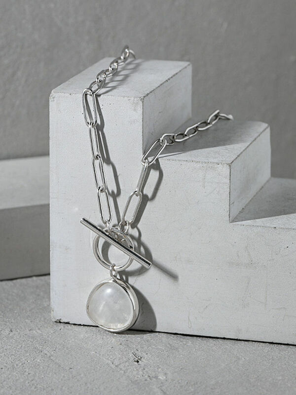 S'STEEL 925 فضة الحد الأدنى التصميم الطبيعي سلسلة قلادة هدية للنساء قلادة بوهو اكسسوارات غرامة مجوهرات