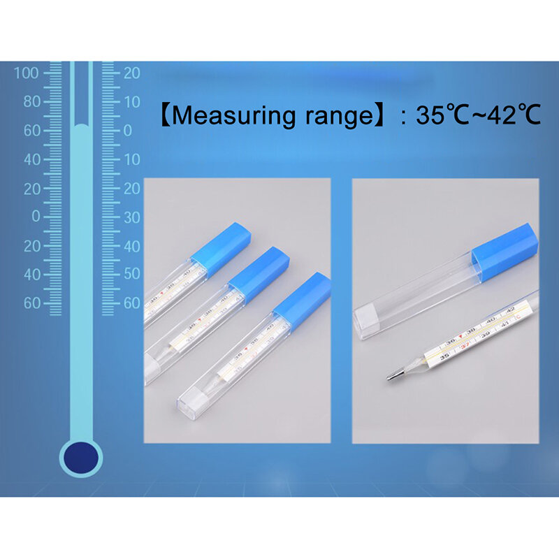 جديد 1 قطعة درجة حرارة الجسم جهاز القياس الإبط الزجاج ترمومتر زئبقى المنزل الرعاية الصحية المنتج شاشة كبيرة الحجم