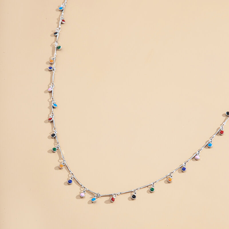 Lacteo Steampunk الملونة حجر الراين قلادة سلسلة النظارة مجوهرات للنساء 2021 الموضة العصرية قناع ملحقات السلسلة هدايا