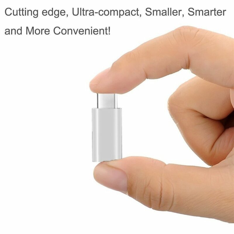 عالمي USB 3.1 Type-c موصل إلى المصغّر USB ذكر إلى أنثى محول صغير محمول USB-C محول البيانات حزمة 1 أسود ، أبيض