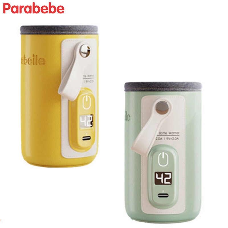 Parabebe-حقيبة تسخين زجاجات الأطفال ، شاحن USB ، غطاء عازل للماء الدافئ ، ملحقات السفر المحمولة للرضع