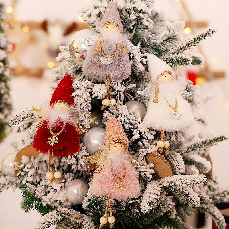 عيد الميلاد الملاك دمية قلادة عيد ميلاد سعيد زينة عيد الميلاد للمنزل Xams شجرة زخرفة عيد الميلاد هدايا لطيف نافيداد السنة الجديدة 2022
