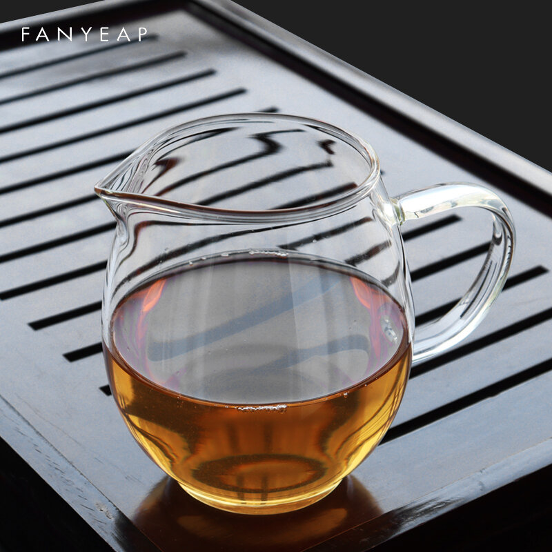 فنجان شاي الكونغ فو كوب زجاجي شفاف مقاوم للحرارة كأس عادل كوب شاي زجاجي