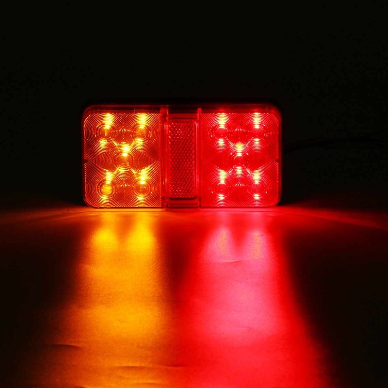 2 قطعة 12 فولت 10 LED مقطورة سيارة شاحنة الخلفية الذيل ضوء وقف أضواء الفرامل مؤشر دائم مصباح الضوء الخلفي بدوره مصباح إشارة مقاوم للماء