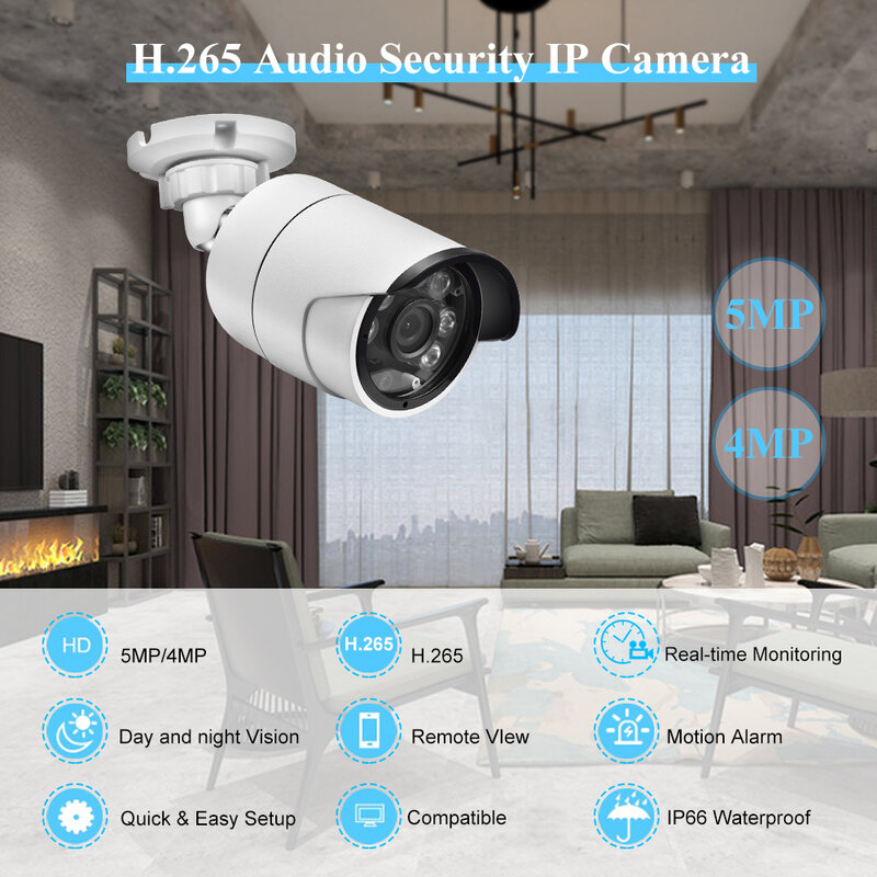AZISHN 8MP 4K IP كاميرا مصغرة الكشف عن الوجه H265 + POE الأمن في الهواء الطلق مقاوم للماء مراقبة الفيديو CCTV كاميرا منزلية
