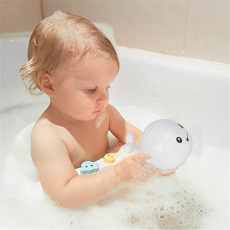 طفل تضيء حوض الاستحمام اللعب الحوت المياه الرش تجمع لعب للأطفال الصغار الرضع الاطفال
