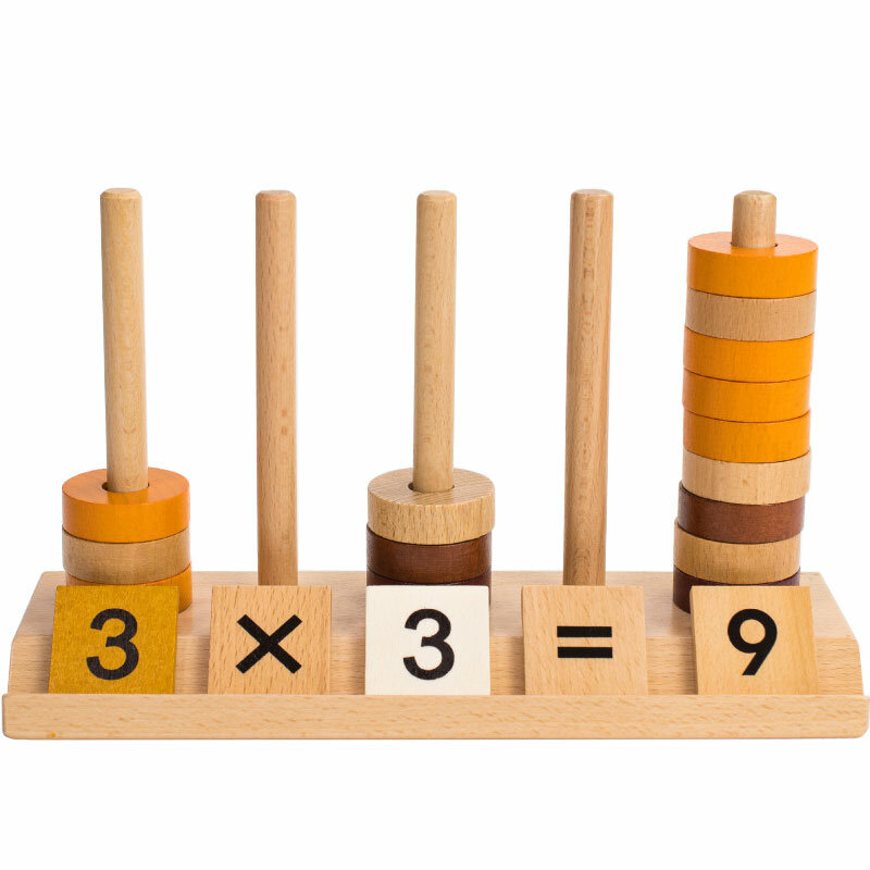 التعليم المبكر العملية الحسابية عمود خشبي ألعاب تعليمية بالإضافة والطرح عملية التعلم مطرز الاطفال اللعب
