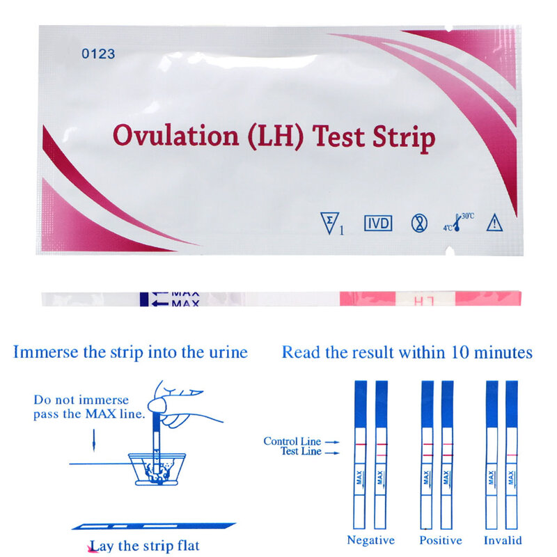 OLO 20 قطعة LH اختبار الإباضة شرائط الاستجابة الأولى اختبار الحمل أكثر من 99% دقة LH الإباضة البول