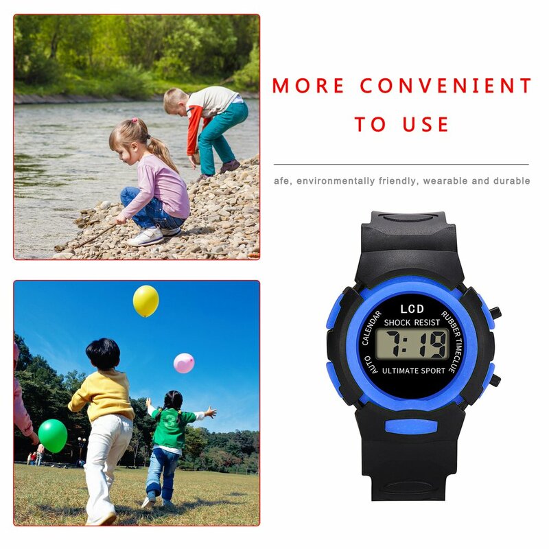 جديد متعدد الألوان الاطفال ساعة LED الرياضة فلاش ساعة رقمية مقاومة للماء متعددة الوظائف الإلكترونية ساعة معصم هدية للأطفال