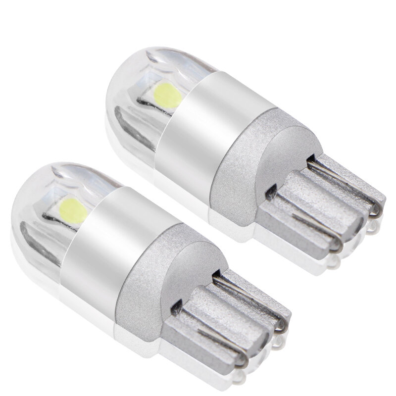 2 قطعة لمبات LED الأبيض 168 501 W5W LED مصباح إسفين 3030 2SMD مصابيح داخلية 12V - 24V 6000K
