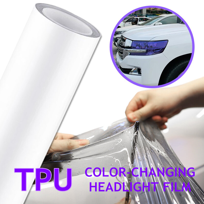 جديد وصول سيارة التصميم بولي TPU اسودت الأرجواني التحكم الذكي في الضوء تغيير لون المصباح المضادة للخدش طبقة حماية