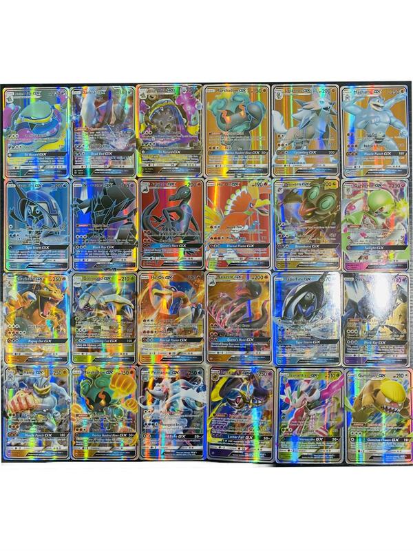2020 جديد Pokemones بطاقة Vmax بطاقة GX العلامة فريق EX ميجا تسلق لعبة ببطاقات ورقية معركة كارتي التجارة تاكارا تومي بطاقات ألعاب أطفال