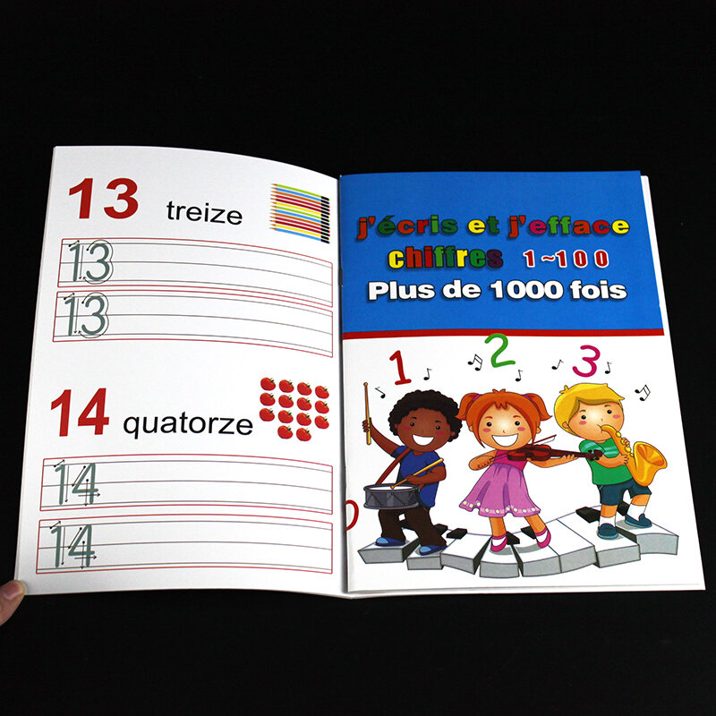 2 قطعة/مجموعة 3-8 سنوات النص الفرنسي آخر كتاب الخط للأطفال كتاب الرسم للأطفال تعلم طالب المدرسة