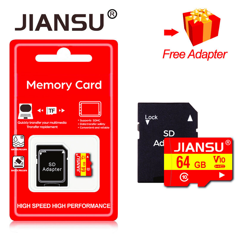 بطاقة الذاكرة عالية الجودة 256GB 128GB 64GB 32GB بطاقة sd صغيرة Class10 UHS-1 بطاقة ذاكرة فلاش TF/بطاقات SD شحن مجاني