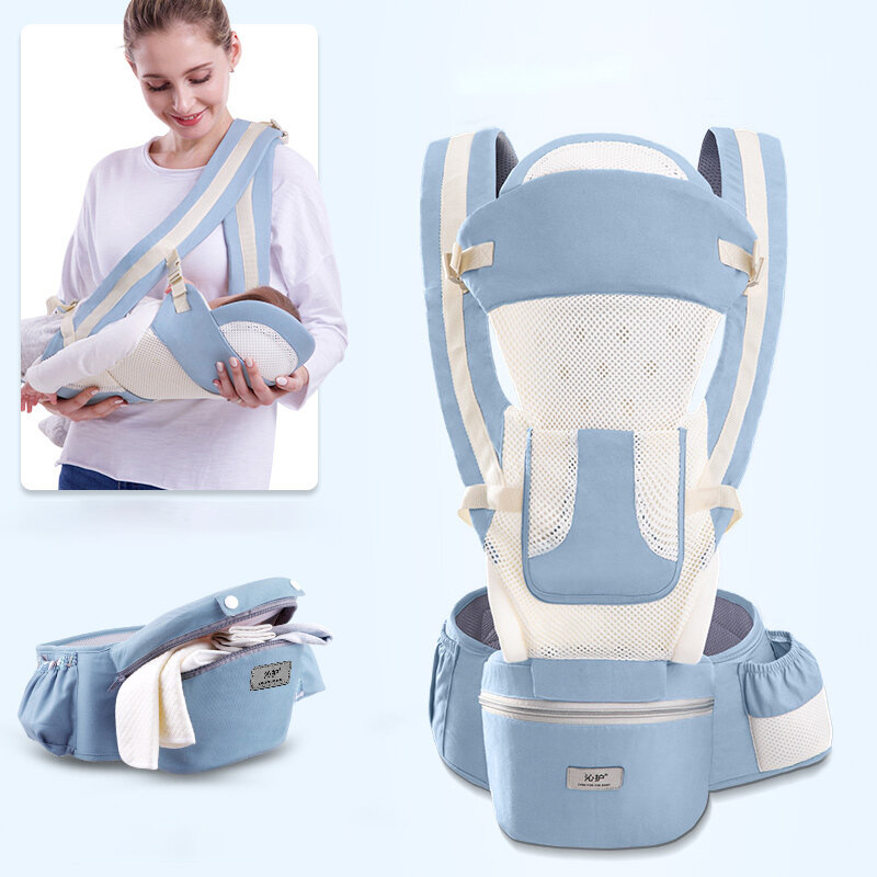 مريح الطفل الناقل تنفس مريحة حقيبة ظهر ذات حمالة الحقيبة التفاف الطفل قابل للتعديل عربات للطفل السفر الكنغر bag0-30M