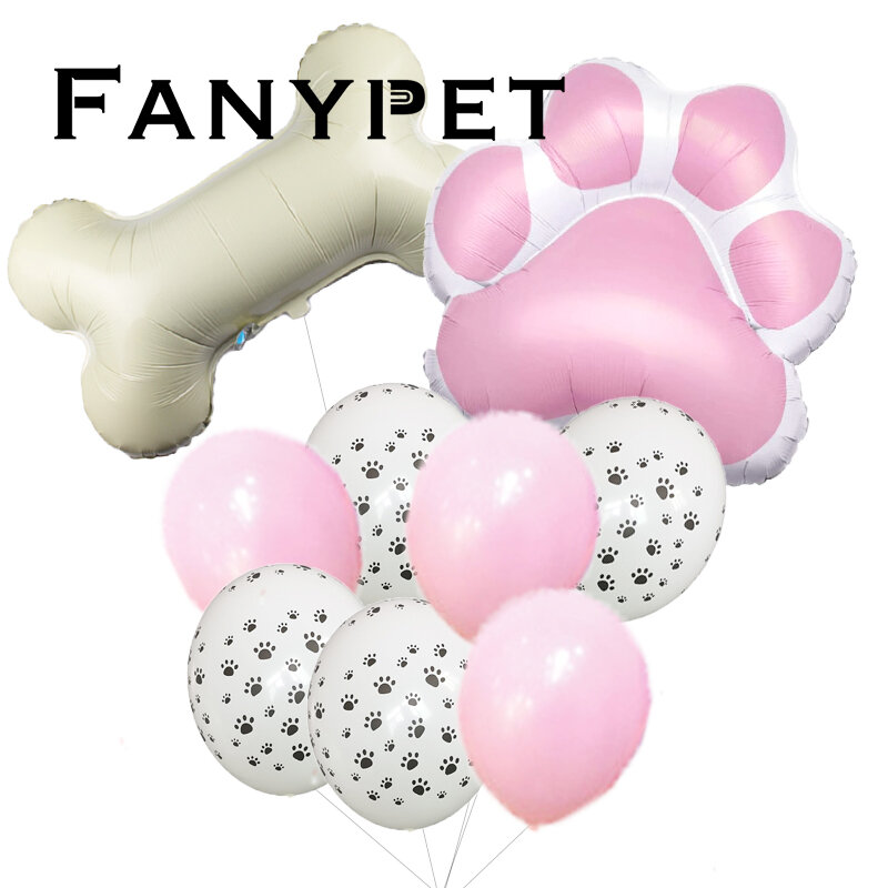 دعونا pawty بالونات دعونا Pawty لوازم الكفوف يطبع بالونات الكلب زينة حفلة عيد ميلاد